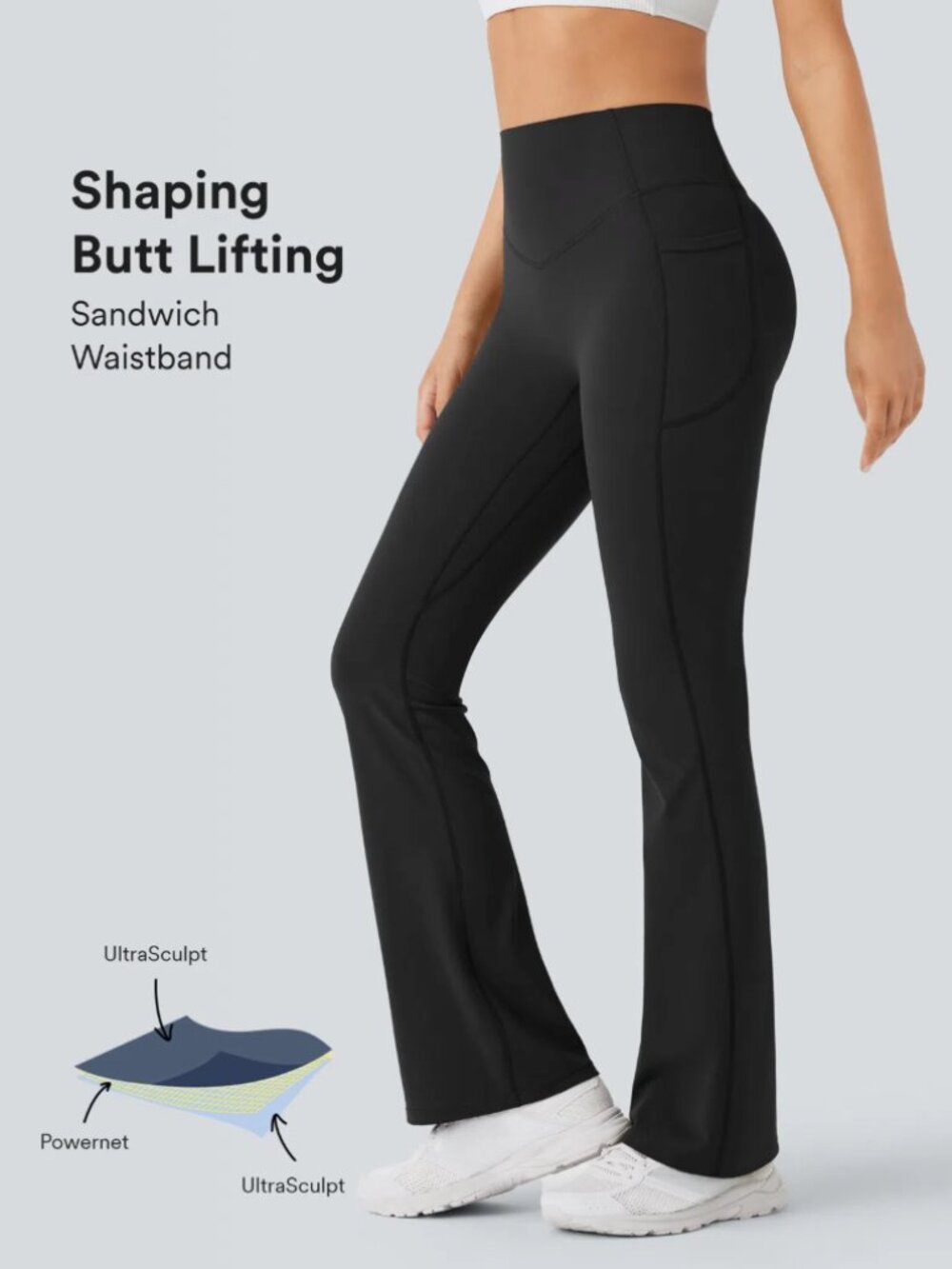 NEW EXTRA TALL Halara Scrunch Butt Lifting High-Waist Bootcut Leggings